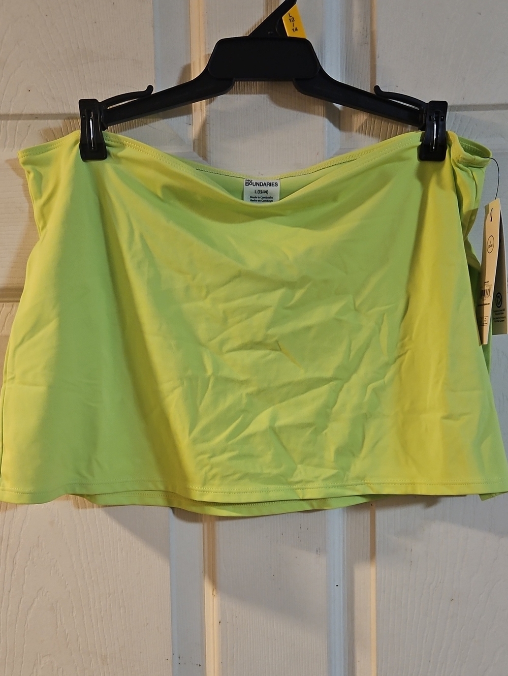 NO BOUNDARIES SWM COVER UP SKIRT: GREEN: NEW WITH TAGS: SIZE L (12-14)